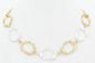 Gold and Silver Textured Link 16"-18" Necklace