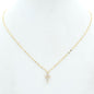 Gold Chain with Rhinestone Cross 16"-18" Necklace