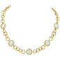 Gold Open Circle with Coin Pearl 16"-18" Necklace