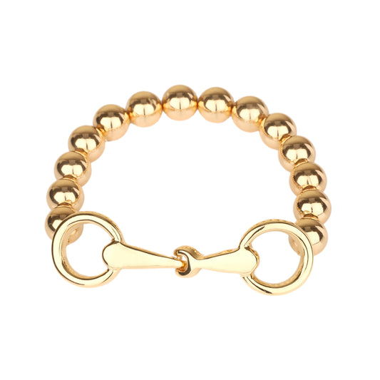 Horsebit Gold Stretch Bracelet