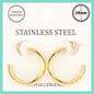 Stainless Steel 1" Gold Hoop Earring
