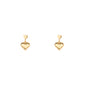 Gold Puffy Heart .75" Stud Drop Earring