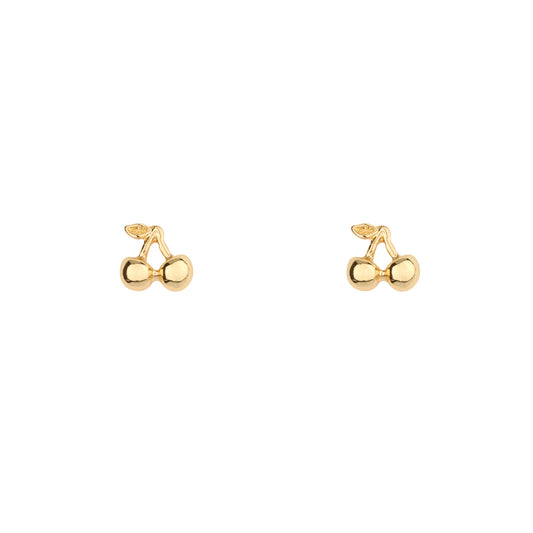 Gold Small Studded Cherry Earring