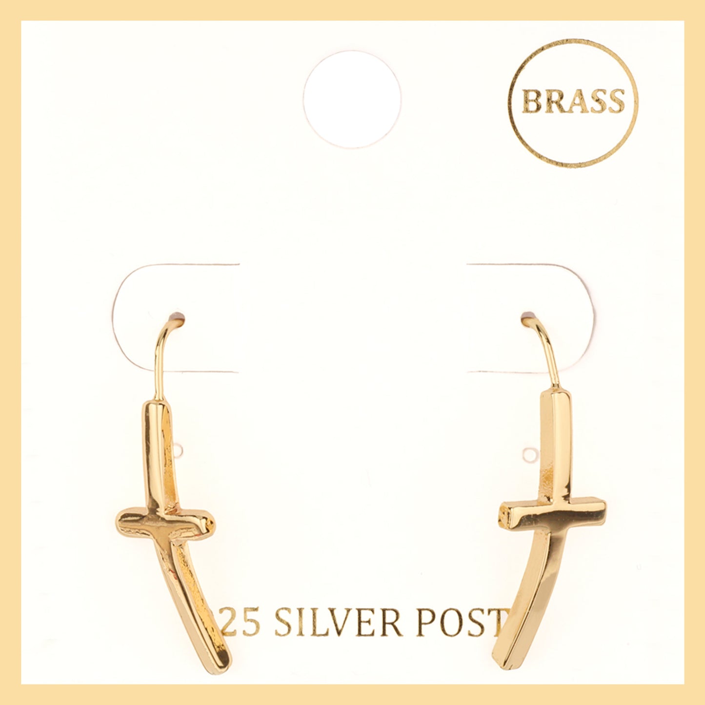 Gold Fishhook 1.5" Loop Earring