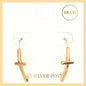 Gold Fishhook 1.5" Loop Earring