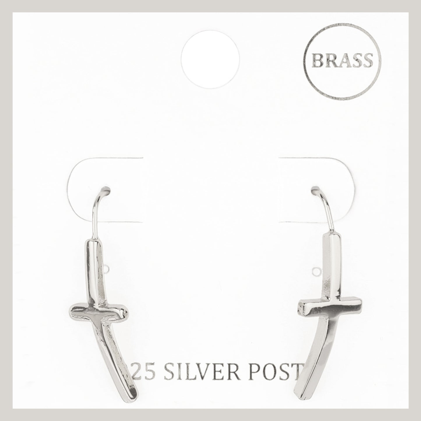Silver Fishhook 1.5" Loop Earring