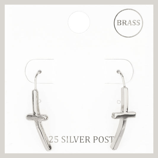 Silver Fishhook 1.5" Loop Earring