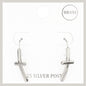 Silver Fishhook 1.5" Loop Earring