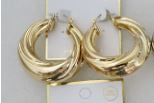 Worn Gold Twisted 1.25" Earring