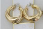 Worn Gold Twisted 1.25" Earring