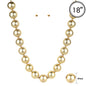 Worn Gold 20MM Beaded 18" Necklace
