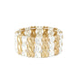 Silver and Gold Braided Style 1.25" Stretch Bracelet