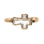 Gold with Silver Cross Hinge Bracelet