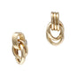 Gold Layered Post with Circles 1" Earring