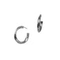 Silver Overlap 1.5" Hoop Earring