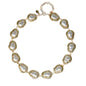 Freshwater Pearl with Hammered Gold 16"-18" Necklace