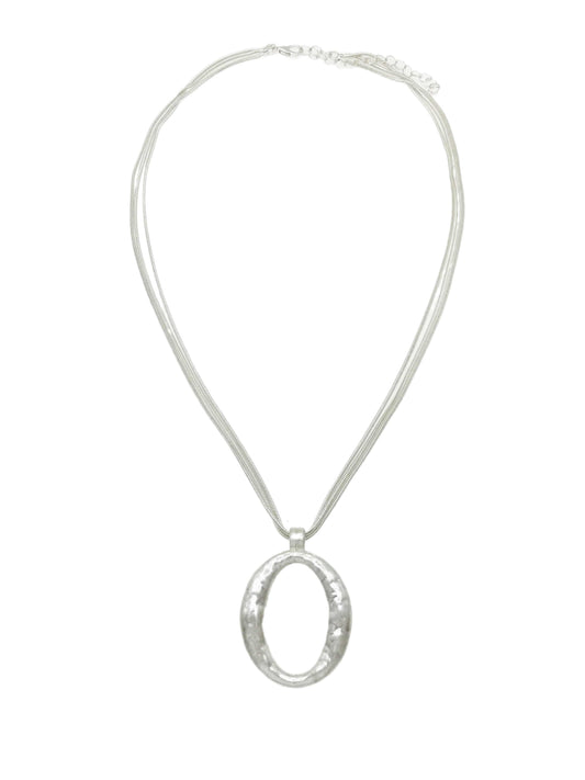 Worn Silver Chain Necklace