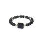 Black Crystal Bracelet with Black Square Crystal Stretch Bracelet