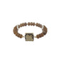 Brown Crystal Bracelet with Brown Square Crystal Stretch Bracelet