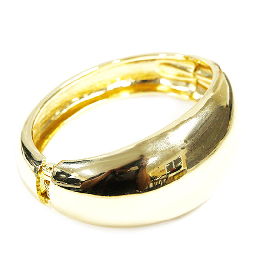 Gold Hinged Open 1" Bangle