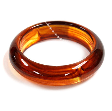 Brown Acrylic Circle Bangle Bracelet