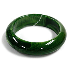 Green Acrylic Circle Bangle Bracelet