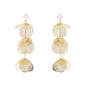 Gold Thin Metal Drop 2" Earring