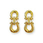 Gold Horse Bit 1.25" Earring