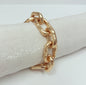 Hammered Gold Open Chain Stretch Bracelet