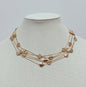 Multi Layered Thin Gold Chain with Disk 16"-18" Necklace