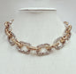 Hammered Gold and Silver Open Chain 16"-18" Necklace