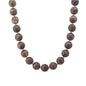 Brown Stone 10MM Beaded  16"-18" Necklace