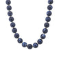 Navy Stone 10MM Beaded  16"-18" Necklace