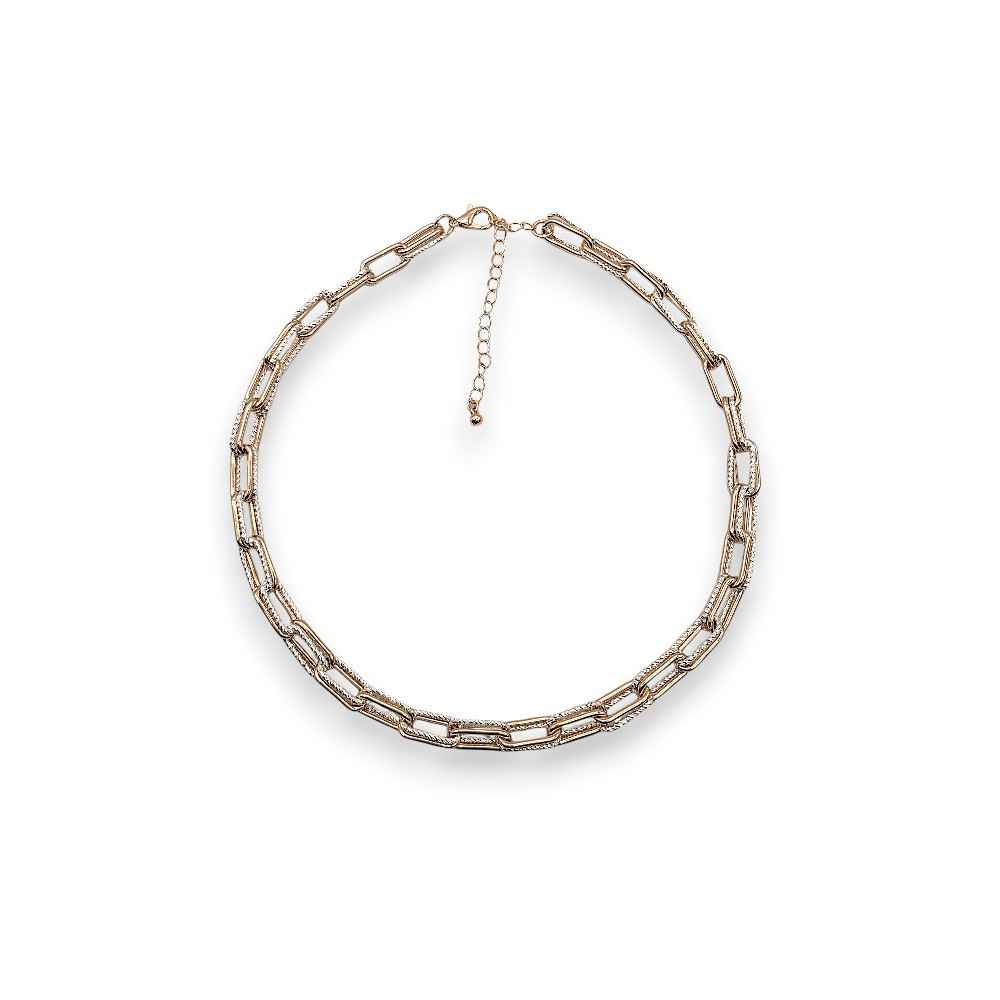 Gold and Silver Open Chain 16"-18" Necklace