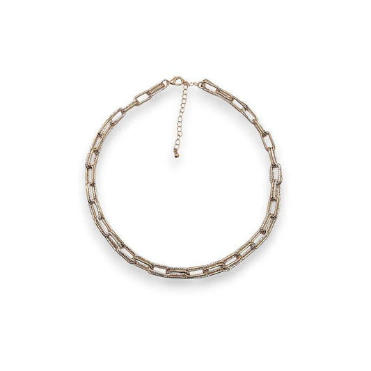 Gold and Silver Open Chain 16"-18" Necklace