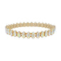 AB Opal Marque Crystal and Gold Stretch Bracelet