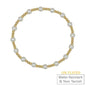 3MM & 5MM 18K Gold and Pearl Beaded Waterproof Non Tarnish Stretch Bracelet