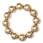 Worn Gold Large Beaded Stretch Bracelet