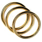 Gold Metal Tubed Set of 3 Bangle Bracelet