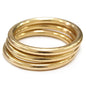 Matte Gold Metal Tubed Set of 3 Bangle Bracelet