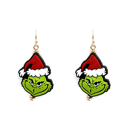 Grinch Acrylic Drop 1" Earring