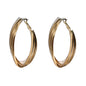 Gold Twisted 1.25" Hoop Earring