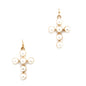 Gold with Studded Pearl .5" Earring