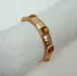 Hammered Gold with Topaz Stone Stretch Bracelet