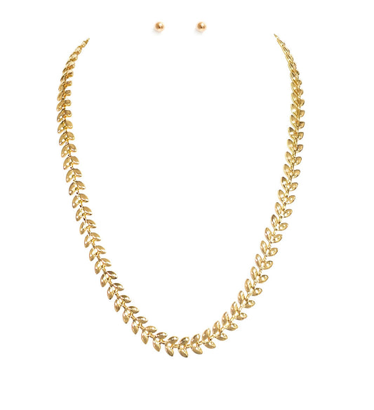 Stainless Steel Vine Chain 16"-18" Necklace