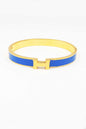 Waterproof Stainless-Steel Gold H with Blue Enamel Coloring, Best Seller!
