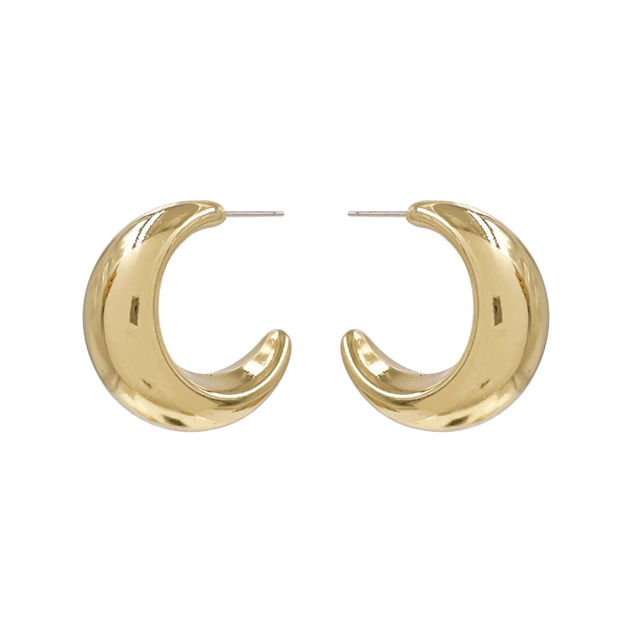 Gold Metal Hoop Earrings
