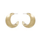 Matte Gold Metal Hoop Earrings