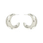 Silver Metal Hoop Earrings