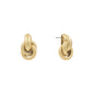 Matte Gold Knot Stud .75" Earring